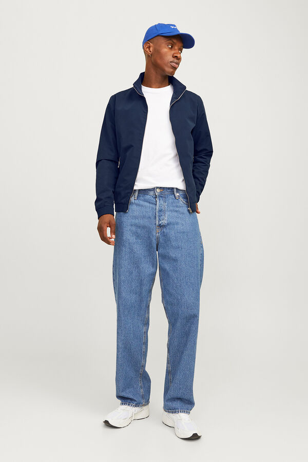 Jack & Jones Chaqueta bomber cuello alto azul
