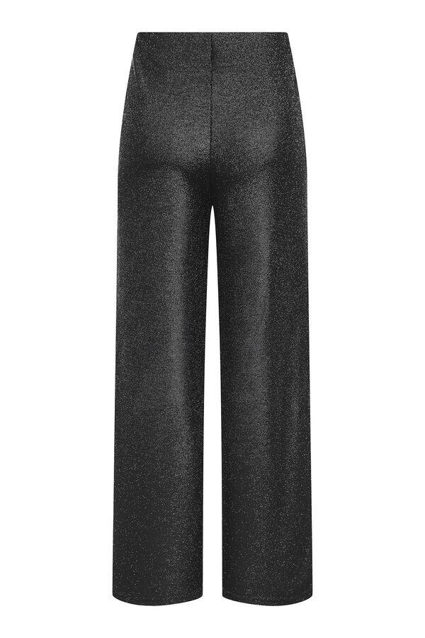 Only Calça larga com glitter cinzento