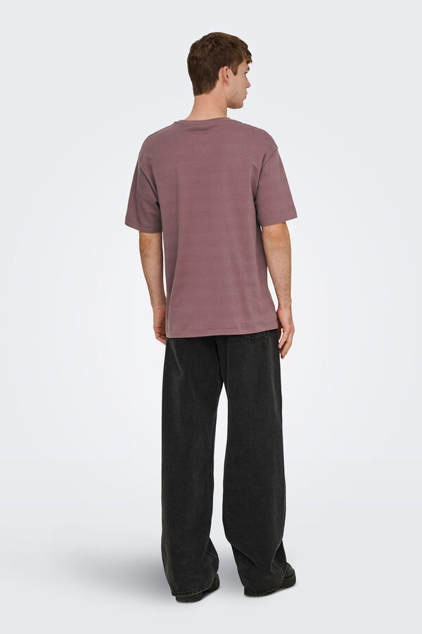 Only & Sons T-shirt de manga curta rosa