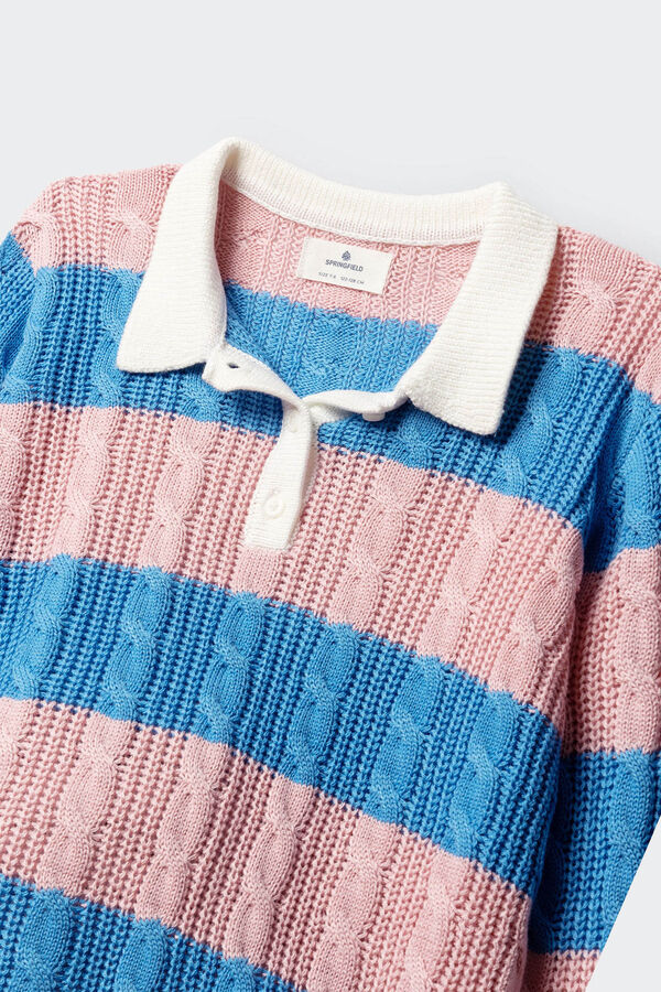 Springfield Kids Jersey polo rayas ni&ntilde;a rosa