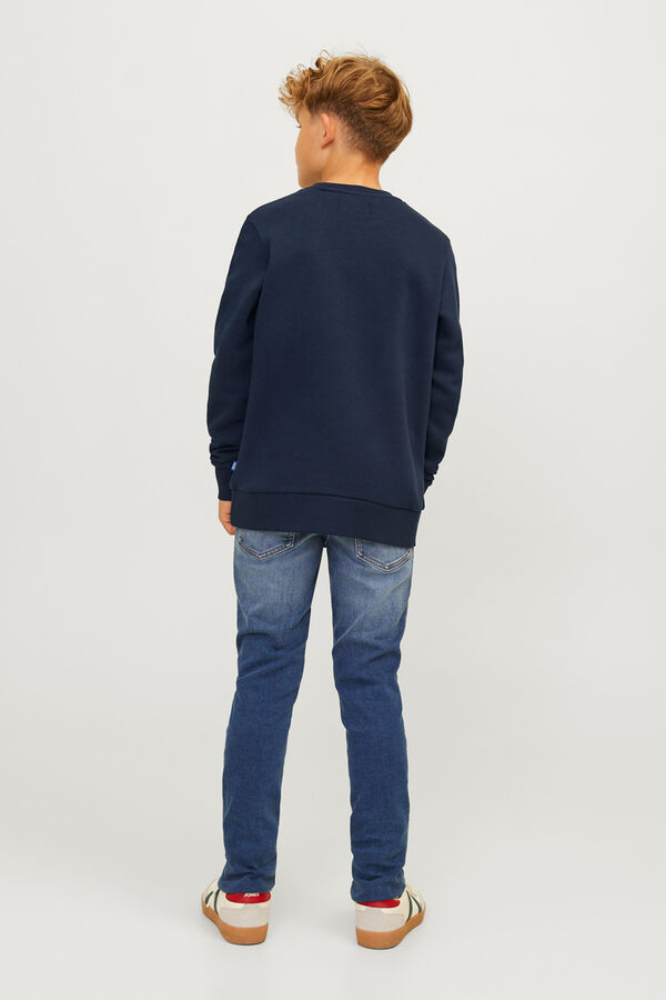 Jack & Jones Junior Sudadera felpada estampada logo azul