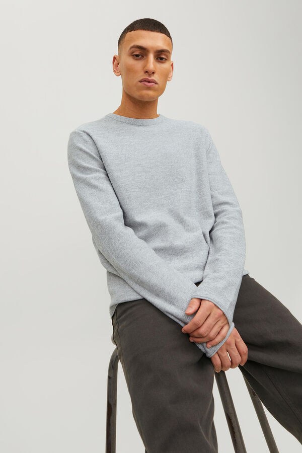 Jack & Jones Jersey punto fino gris