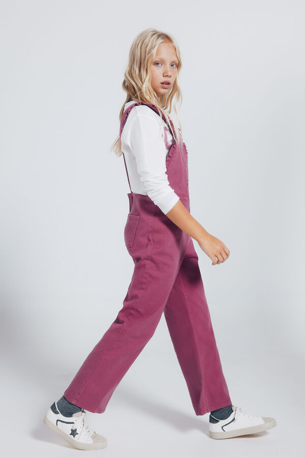 Springfield Kids Macac&atilde;o longo com babados para meninas rosa