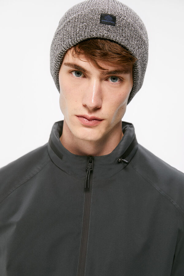 Springfield Gorro beanie reciclado punto canalé gris oscuro