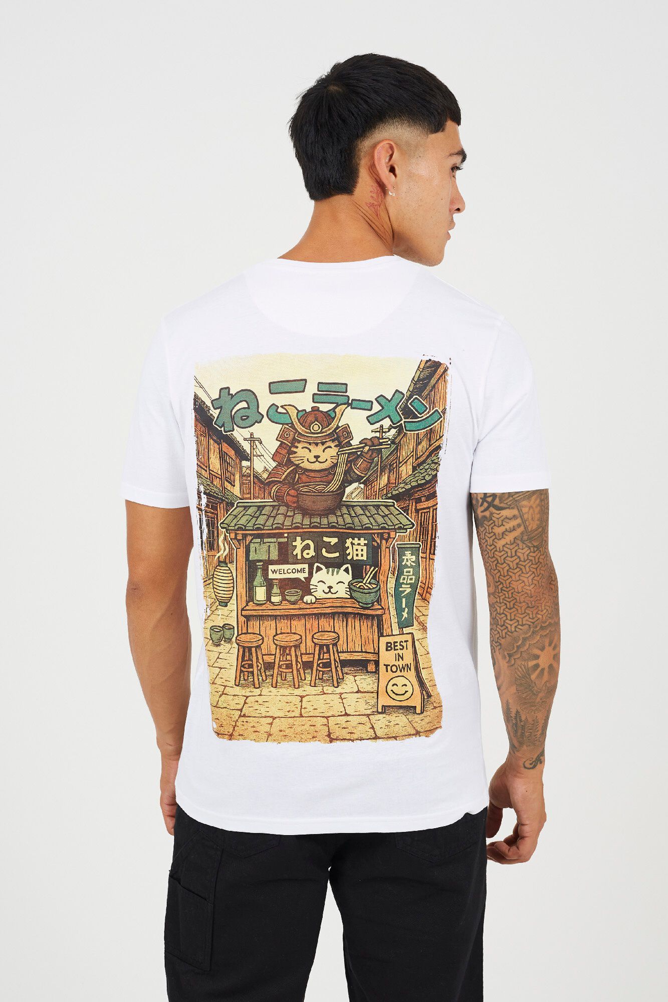 Brave Soul Camiseta manga corta print oriental