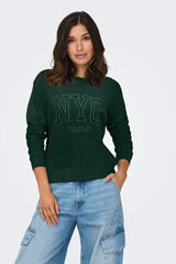 JDY Sudadera de cuello redondo verde