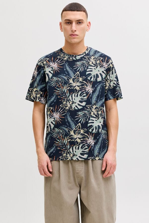 Jack & Jones T-shirt regular fit estampada azul