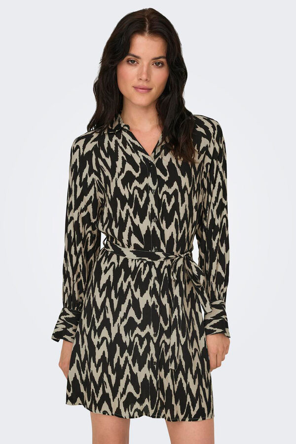 JDY Vestido curto cinzento