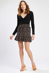 Pimkie Saia com folhos preto