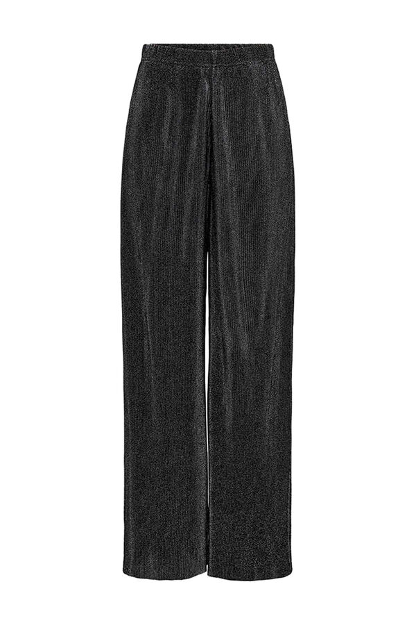 Springfield Pantalón ancho brillo negro