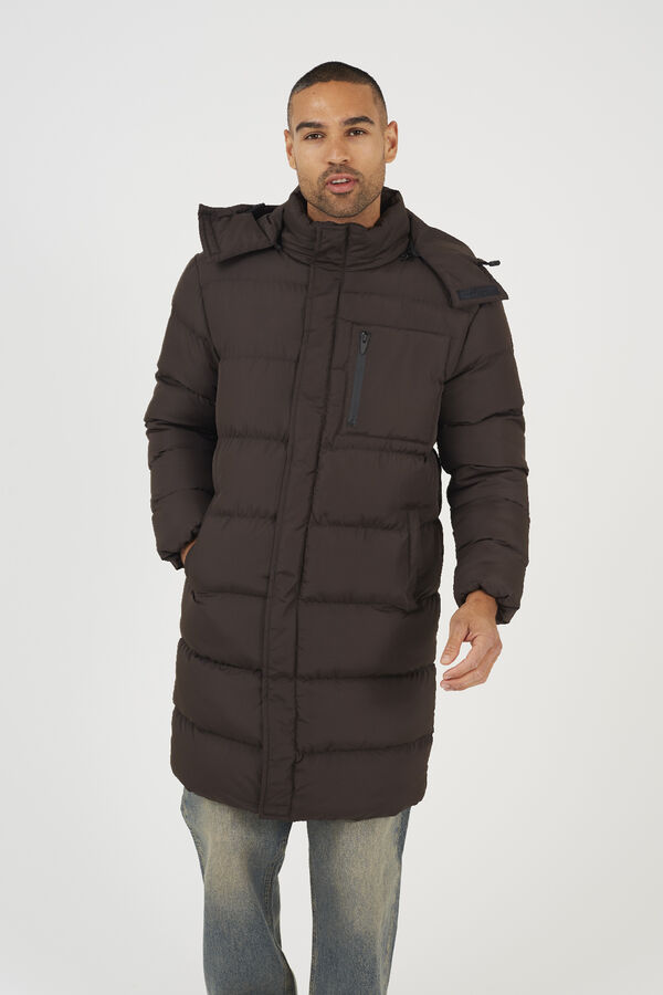 Brave Soul Casaco comprido acolchoado castanho