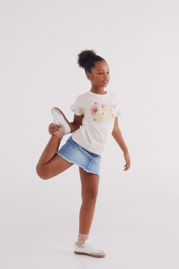 Springfield Kids Camiseta Nice Things ni&ntilde;a blanco