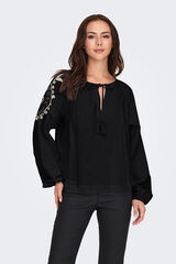 JDY Top de manga comprida  preto