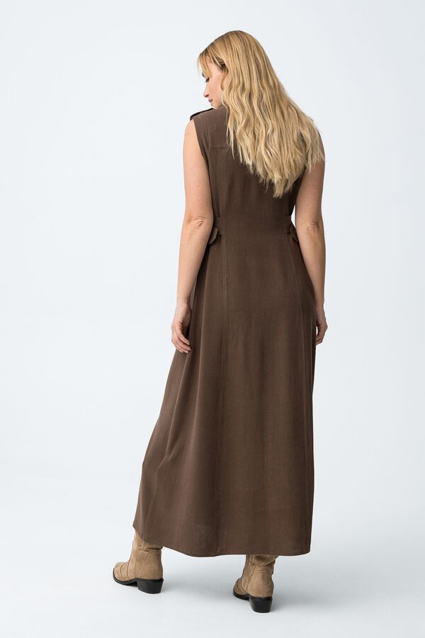 Tiffosi Vestido sin mangas marr&oacute;n