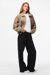 Pieces Chaqueta teddy cru