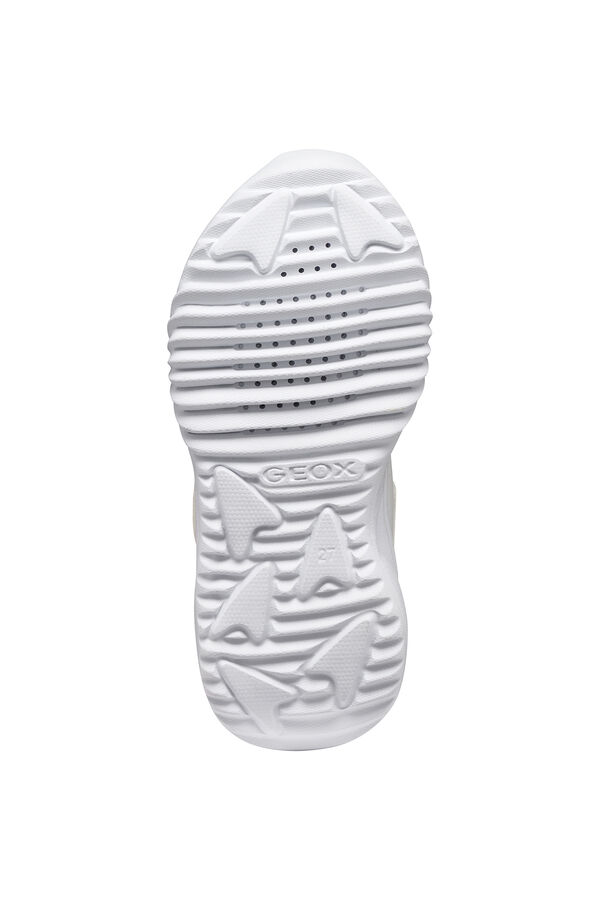 Geox T&ecirc;nis com efeito de couro envernizado branco