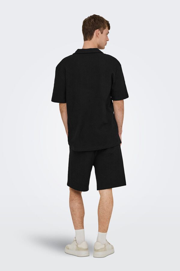 Only & Sons Polo de algod&oacute;n negro