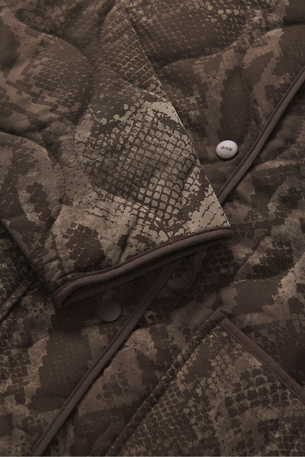 Jack & Jones Cazadora estampada reptil marr&oacute;n