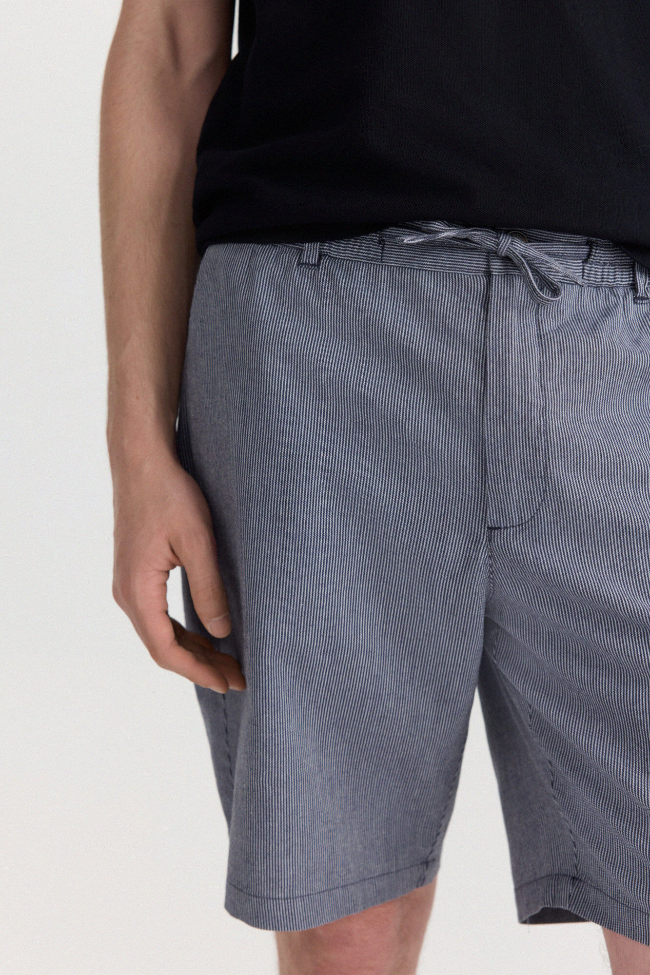 Springfield Bermuda microraya lino comfort slim fit