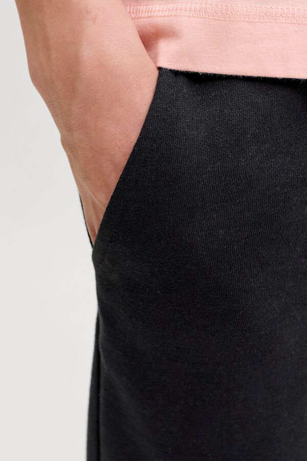 Jack & Jones Junior Cal&ccedil;&otilde;es de felpa regular preto