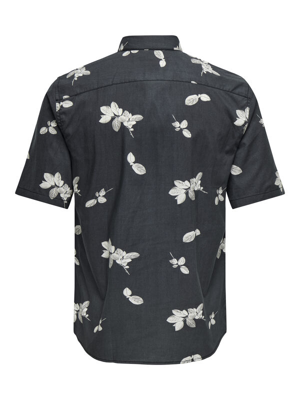 Only & Sons Camisa manga curta estampada preto