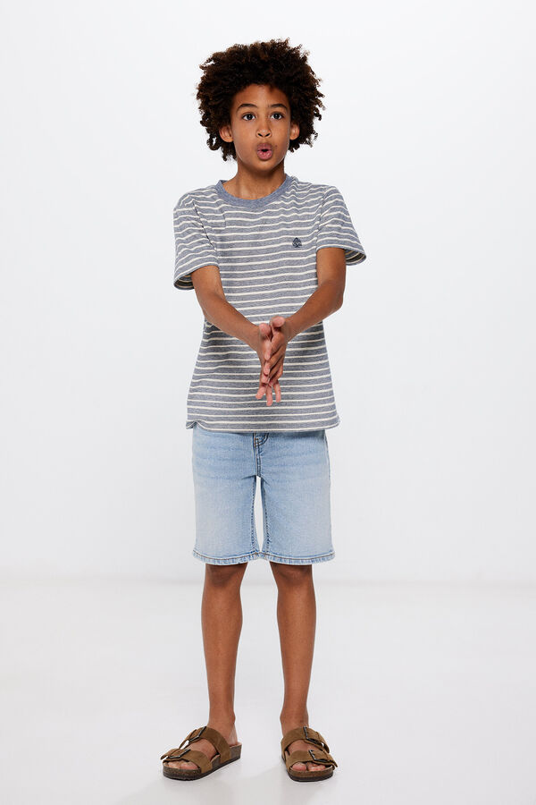 Springfield Kids Camiseta manga corta rayas ni&ntilde;o azul