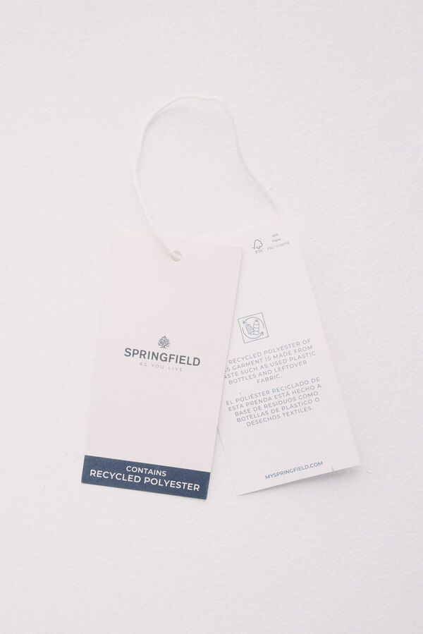 Springfield Vestido midi bordado circular su&iacute;&ccedil;o azul