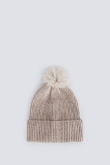 Springfield Bon&eacute; de malha pompom cru