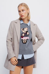 Springfield Abrigo cuello solapa tacto suave nude