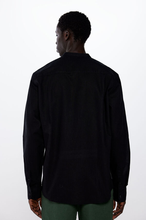 Springfield Camisa mao lino negro