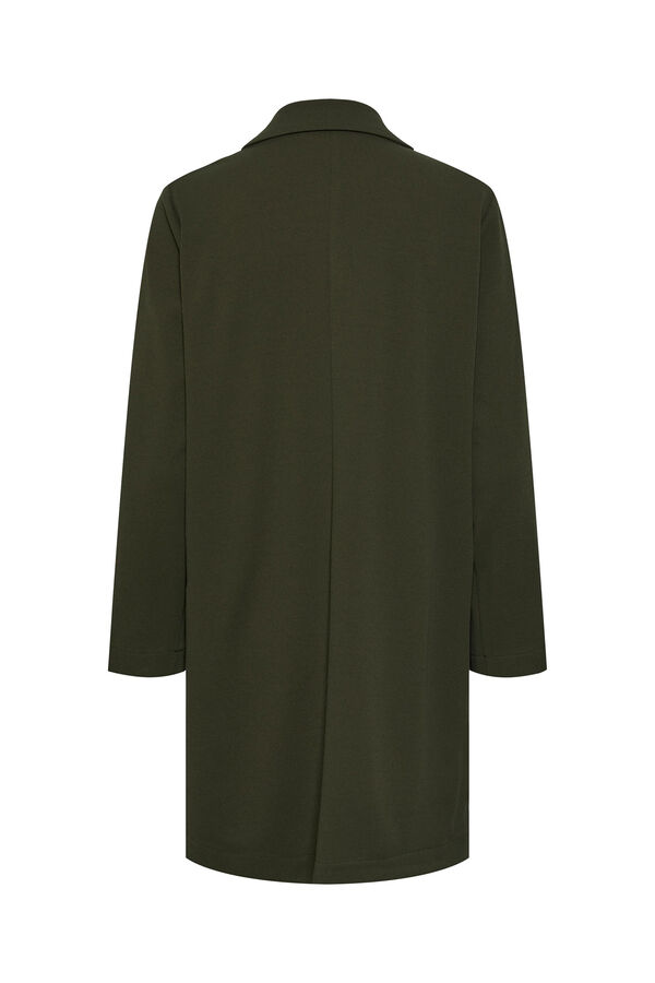 Pieces Casaco 3/4 com decote lapela e sem botões. verde