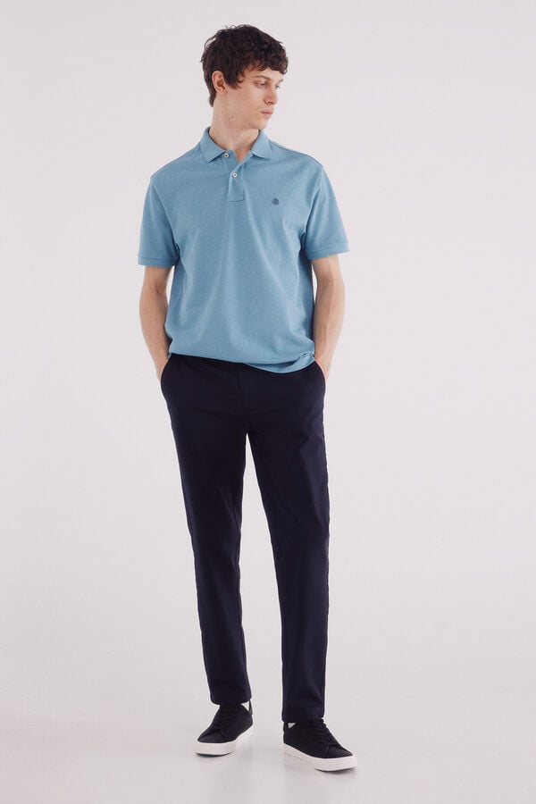 Springfield Polo piqu&eacute; b&aacute;sico regular fit azul