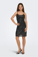 Only Vestido curto de lantejoulas preto