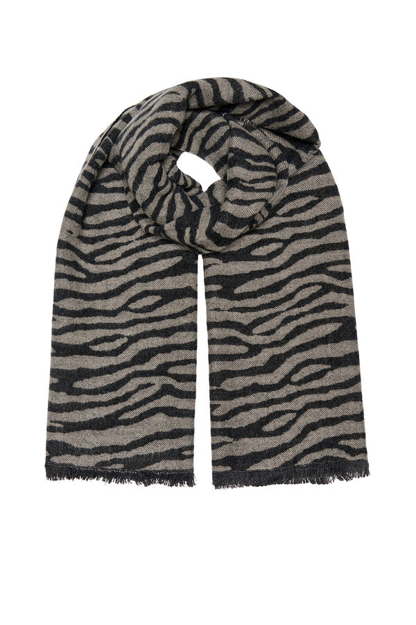 Only Bufanda animal print gris