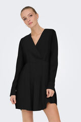 Only Vestido corto satinado negro