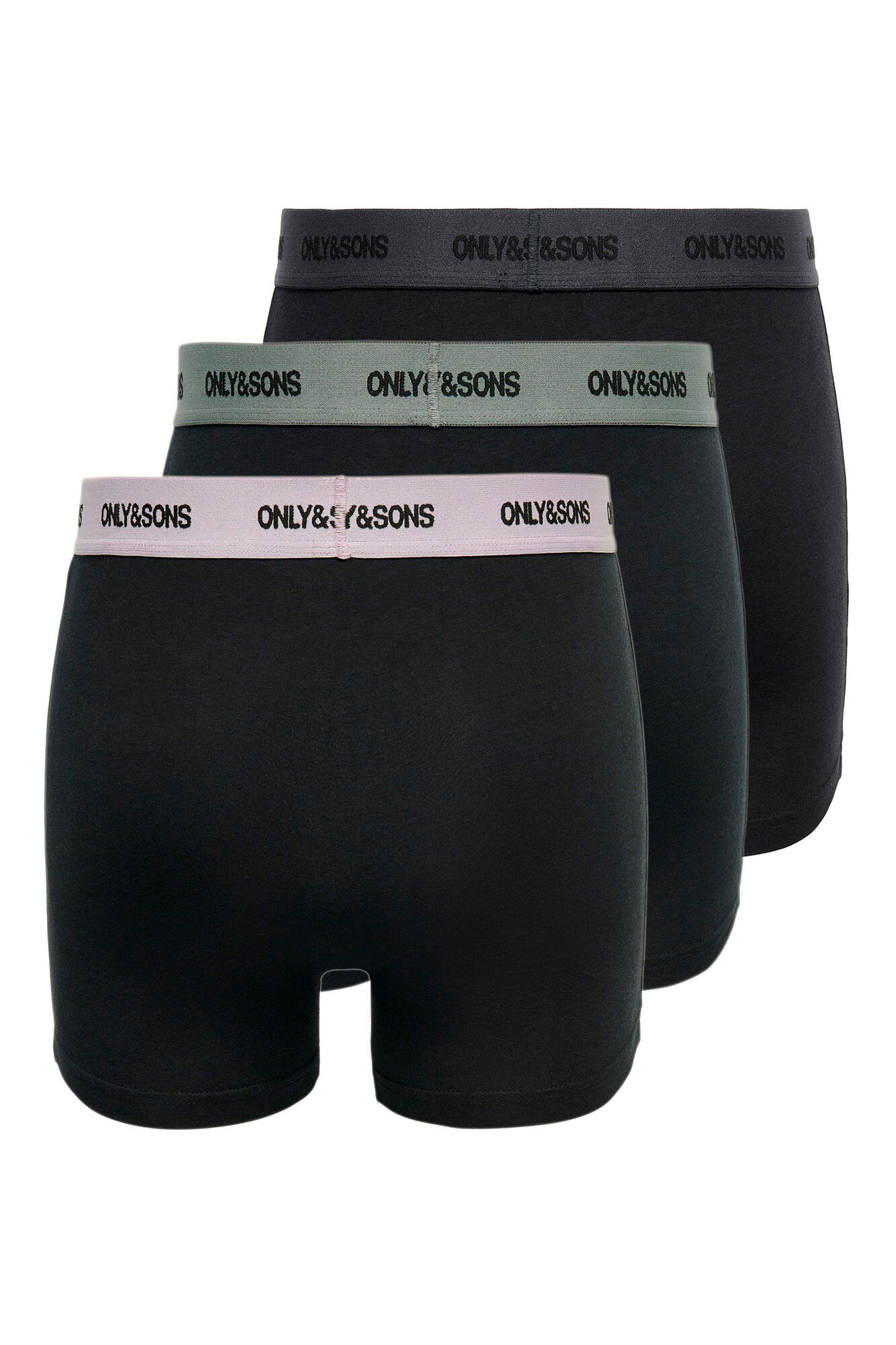Only & Sons Pack 3 boxers b&aacute;sicos algod&oacute;n