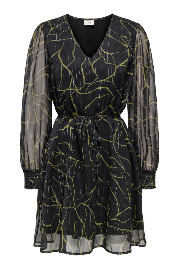 JDY Vestido curto de lurex verde