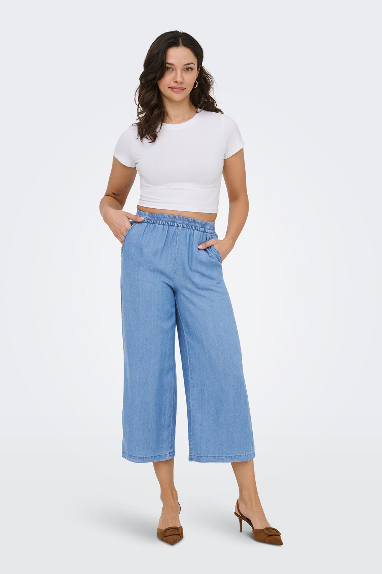 Only Pantal&oacute;n culotte de tencel