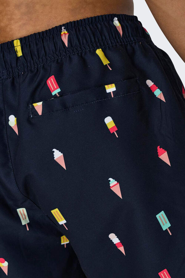 Only & Sons Ba&ntilde;ador estampado azul