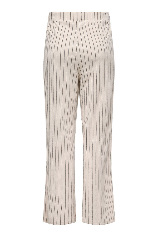 Only Calças largas elásticas bege