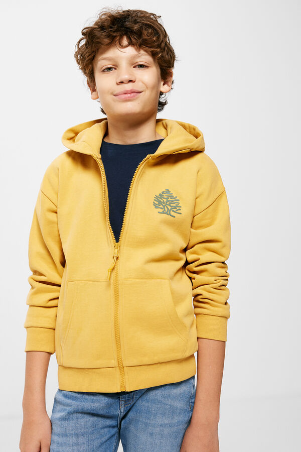 Springfield Kids Sudadera abierta &aacute;rbol ni&ntilde;o   amarillo