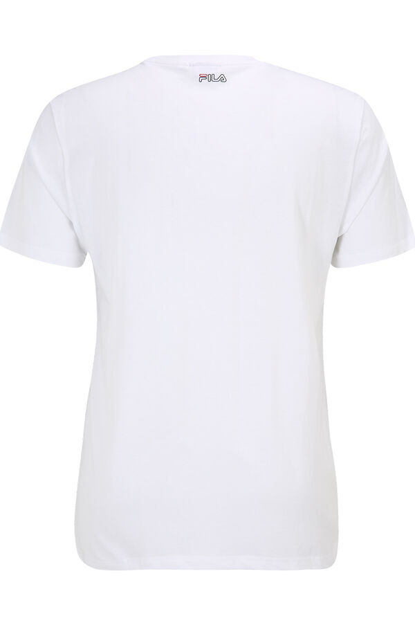 Fila Camiseta masculina de manga curta com gola redonda branco