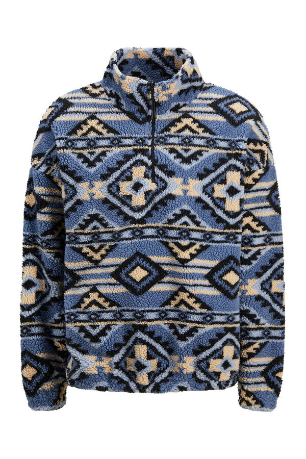 Jack & Jones Sudadera teddy azul