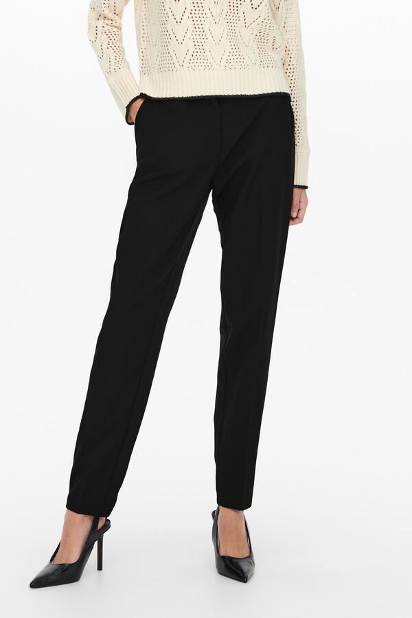 JDY Pantal&oacute;n de corte cl&aacute;sico negro
