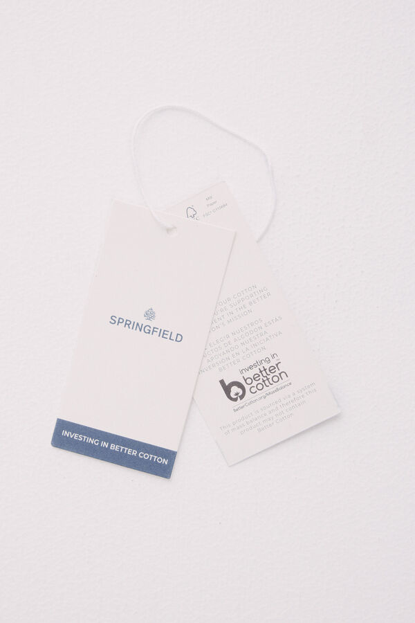 Springfield Camiseta b&aacute;sica de manga manga cinzento