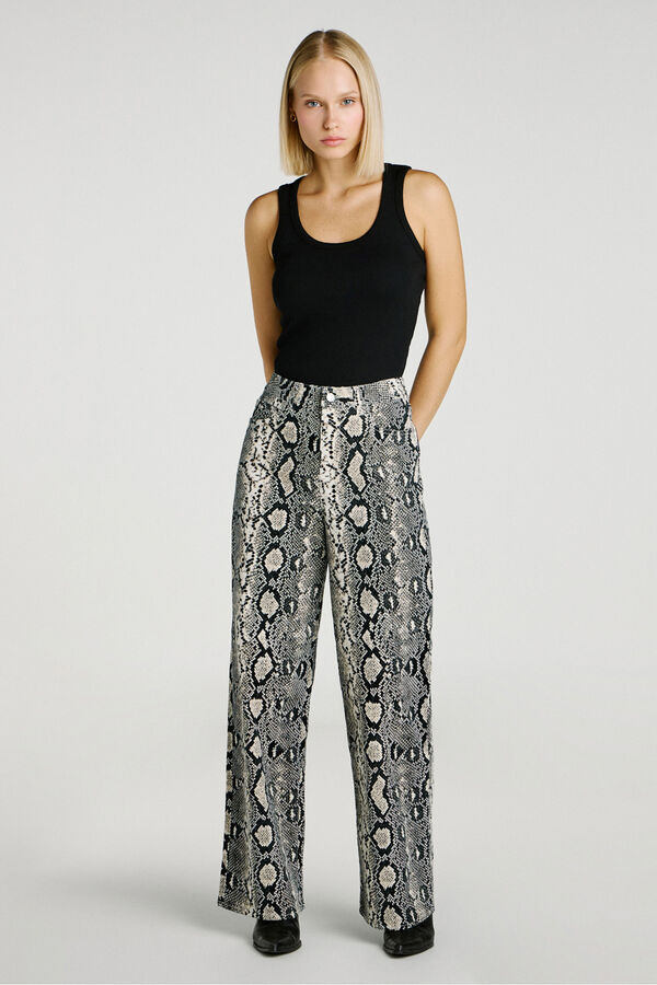 Jack & Jones Cal&ccedil;a de veludo cotel&ecirc; folgadas estampado