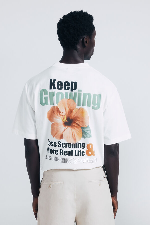 Springfield Camiseta Continue Crescendo bege