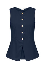 JDY Chaleco de traje largo azul