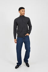 Brave Soul Jersey de cuello alto gris