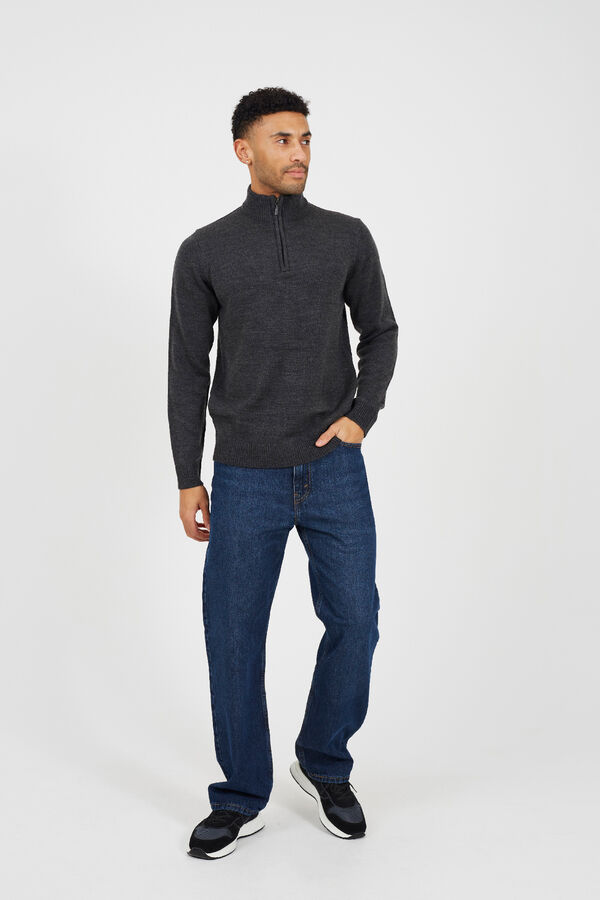 Brave Soul Jersey de cuello alto gris